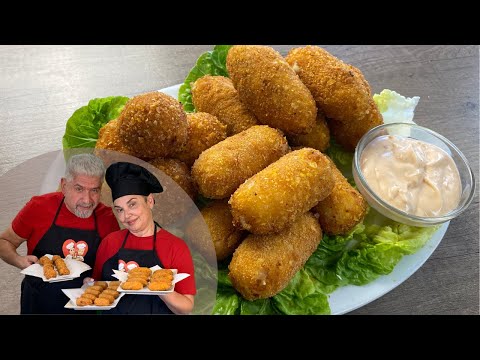 Видео: Знаменитые испанские крокеты. Три разных вкуса.