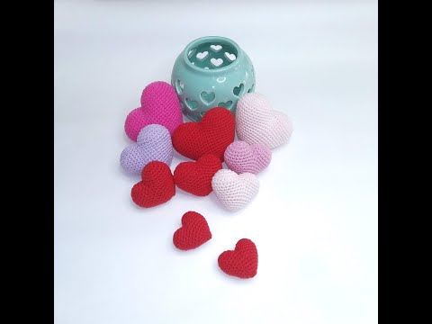 Видео: Вязаное сердце крючком. Мастер-класс. Часть 2 - большое сердце. Как увеличить или уменьшить схему!