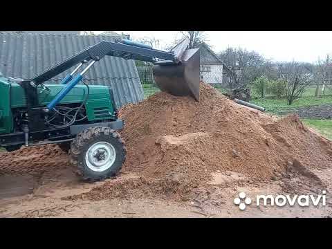 Видео: самодельный кун для самодельного трактора испытание...