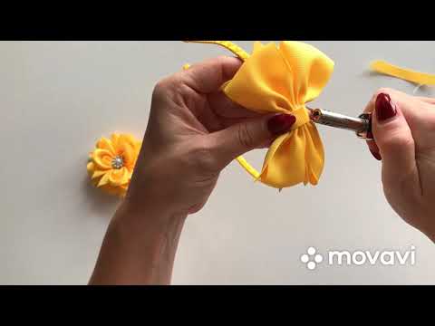 Видео: МК Бантики из ленты 4 см  🎀🎀.   DIY Bows 🎀🎀.