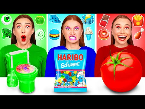 Видео: 24 Часа Едим Еду Одного Цвета Челлендж | Эпичная Битва с Едой от TeenTeam Challenge