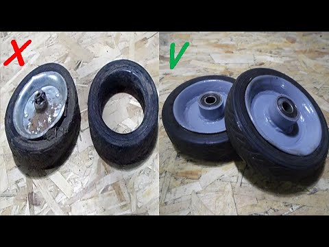 Видео: Не выбрасывай СТАРЫЕ КОЛЁСА!! Homemade powerful wheels for the trolley.