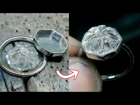 Видео: Часть 13 Кольцо из кварца и платины