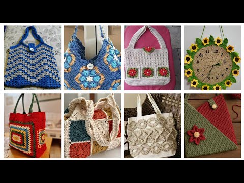 Видео: #1 уникальные стильные модели сумок, связанных крючком/последние привлекательные модели сумок, св...