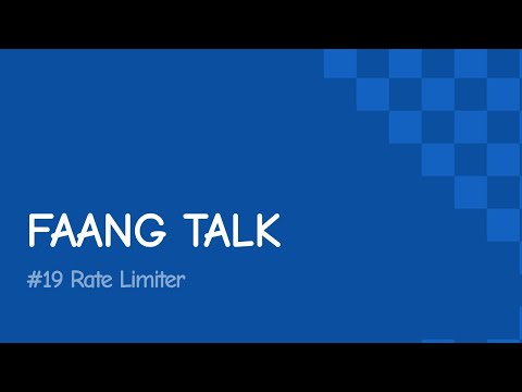 Видео: #FaangTalk 19 -  Систем дизайн: Rate Limiter