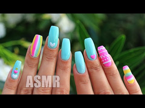Видео: ASMR Nail Art Tutorial Design 💅 Whisper | АСМР МАНИКЮР Летний дизайн ногтей Шепот и триггеры