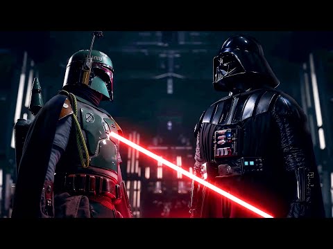 Видео: Боба Фетт противостоит Дарту Вейдеру после того, как Хан Соло заморозил карбонит