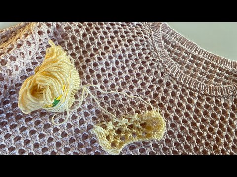 Видео: Мастер-класс по узору Сеточка 🧶 Подробно, наглядно, по петлям