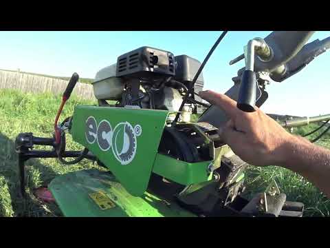 Видео: роторная косилка + китайский мотоблок. недостатки.