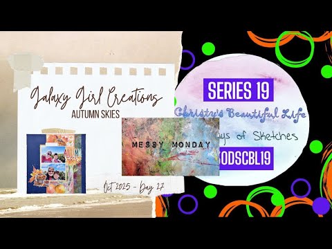 Видео: Видео о процессе создания скрапбука: Осеннее небо — 30 дней зарисовок/Грязный понедельник