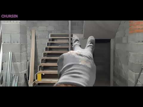 Видео: Гипсокартон, зашивка лестницы. Сложная конфигурация.