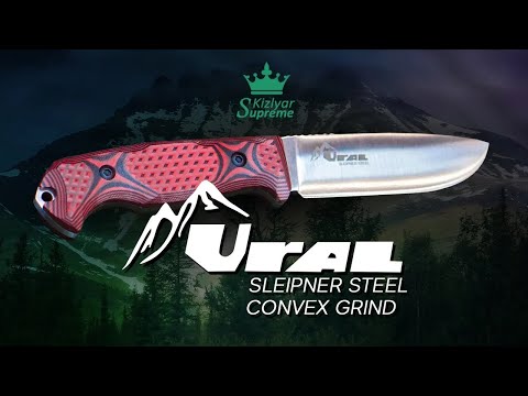 Видео: Мощный нож URAL от Kizlyar Supreme. Сталь Sleipner. Convex Grind