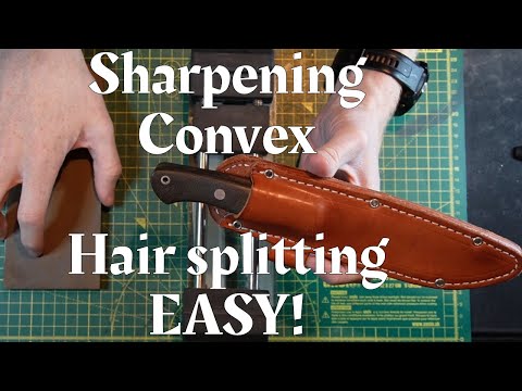 Видео: Заточка выпуклых лезвий точильными камнями