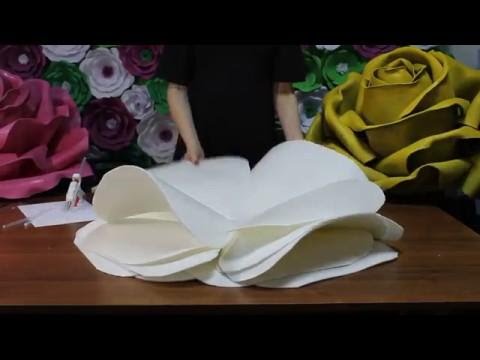 Видео: Цветы из изолона. Ростовой цветок из изолона. Большие цветы из изолона. Роза из изолона Foam flowers