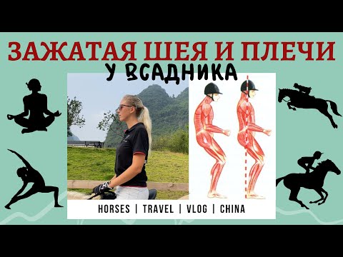 Видео: ЗАЖАТАЯ ШЕЯ И ПЛЕЧИ У ВСАДНИКА/ УПРАЖНЕНИЯ / ЙОГА / КОРСЕТ