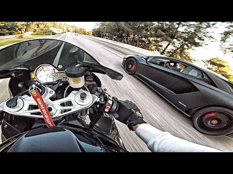 Видео: ЛИТРОВЫЙ МОТОЦИКЛ BMW против LAMBORGHINI AVENTADOR - Тачка за 30 МЛН РУБ надрала зад СПОРТБАЙКУ
