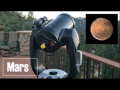 Видео: Съемка вращения Марса с помощью телескопа (Celestron CPC925)