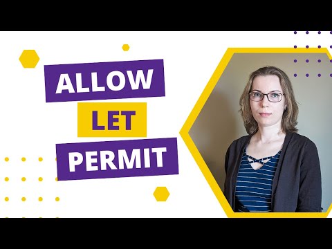 Видео: Використання дієслів let, allow та permit