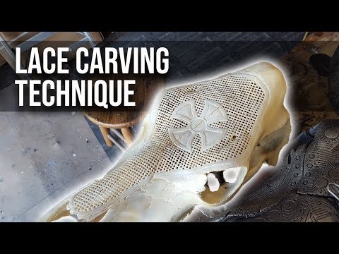 Видео: Техника вырезания черепа: кружевной узор с прорезями
