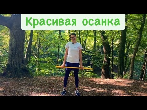 Видео: Упражнения с гимнастической палкой для красивой осанки.