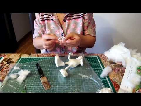 Видео: Ватная игрушка Зайка дачник. Мастер класс. Часть 4.