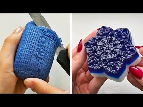 Видео: Асмр мыло резки | Удовлетворительное видео [ASMR] #37