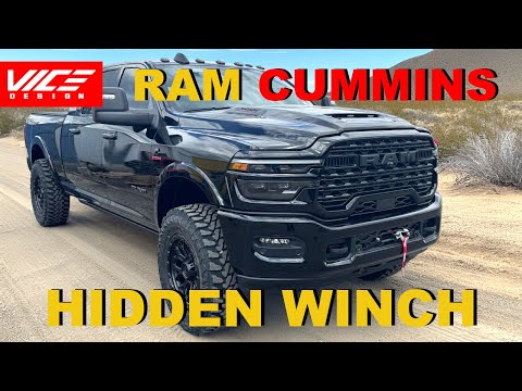 Видео: Лебедка RAM 6.7L Cummins HIDDEN, 2019-2025 RAM 3500, обзор установки