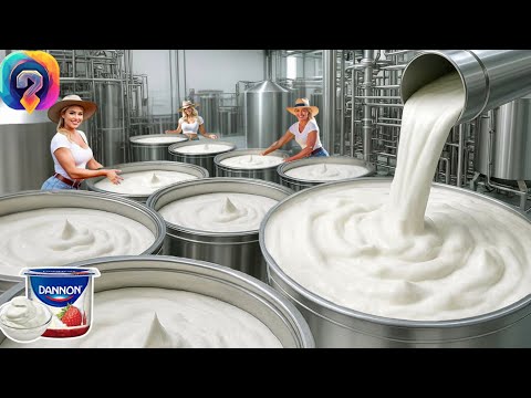 Видео: Как делают йогурт: невероятный процесс производства йогурта на крупном заводе!