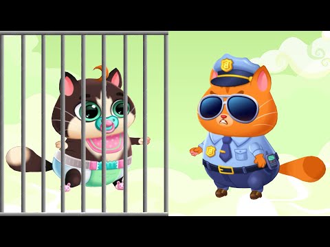 Видео: Суровый КОТИК БУБУ 2 №19. Кот полицейский. Мультик ИГРА про котят на Хвостик ТВ