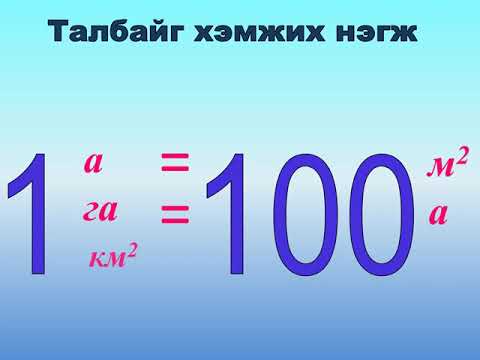 Видео: Талбайн нэгж