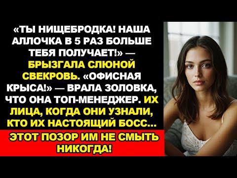 Видео: «Ты нищебродка!» — глумилась свекровь. Но когда она узнала, КЕМ я работаю, то онемела от шока!