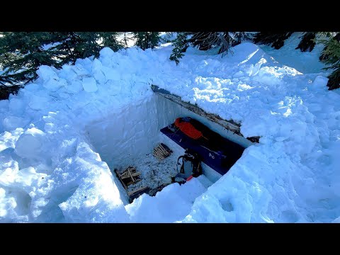 Видео: Одиночный зимний лагерь Bushcraft и повар