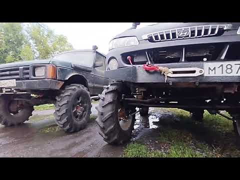 Видео: Малиновая грива, перекат, Чумыш, портальные мосты, Starex, Diskovery, UAZ, Luaz 4x4 Novokuznetsk