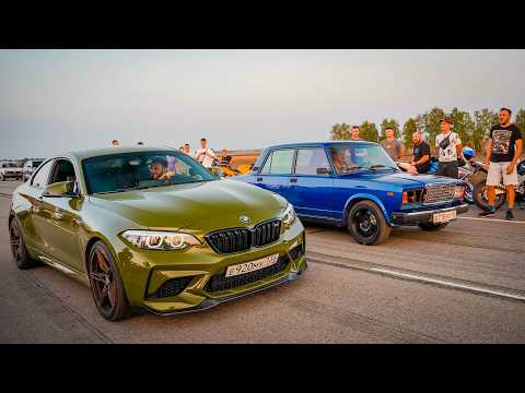 Видео: АТОМНАЯ BMW  РВЁТ ВСЕХ МАЖОРОВ города на AUDI RS6, BMW M5 , MERCEDES AMG