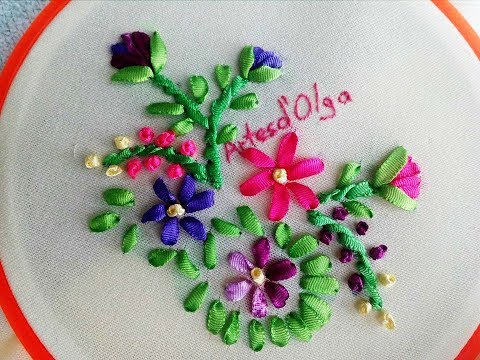 Видео: Уроки вышивания лентами