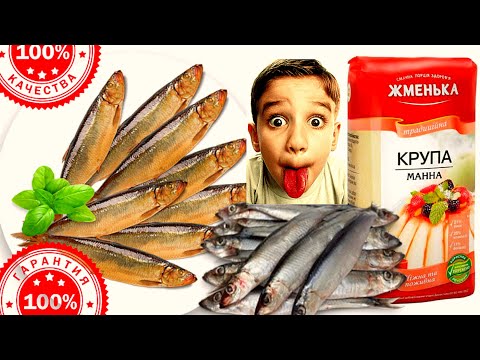 Видео: Как вкусно пожарить салаку. Жареная салака в манке - божественно вкусно. Съедается за 5 минут.