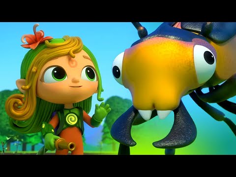 Видео: Жук-гигант 🐞 Жуткий эксперимент Эрики – Команда Флоры – Познавательный мультик о природе