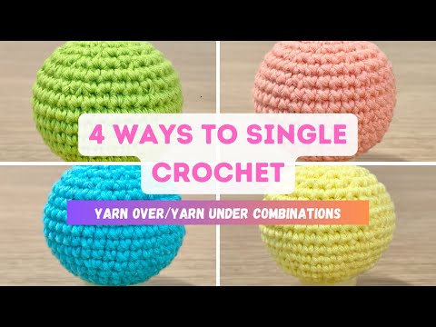 Видео: Лучший столбик без накида для амигуруми — каждая комбинация накида сверху/снизу объясняется (+ уб...