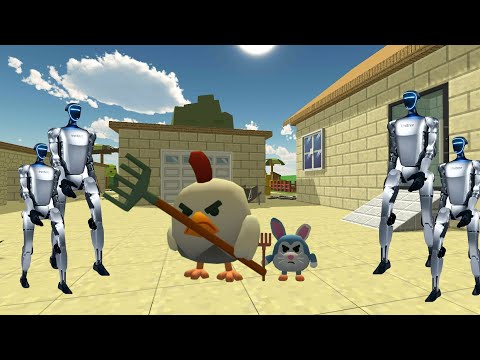 Видео: Деревня Чикен Ган 52 серия | нашествие роботов 