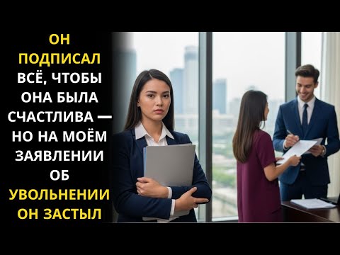 Видео: ОН ПОДПИСАЛ ВСЁ, ЧТОБЫ ОНА БЫЛА СЧАСТЛИВА — НО НА МОЁМ ЗАЯВЛЕНИИ ОБ УВОЛЬНЕНИИ ОН ЗАСТЫЛ