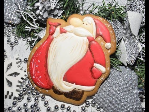 Видео: Имбирные пряники Роспись Айсинг Дед Мороз