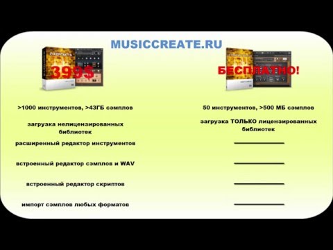 Видео: Kontakt 5 vs Kontakt 5 Player. Сравнение платной и бесплатной версий сэмплера от Native Instruments