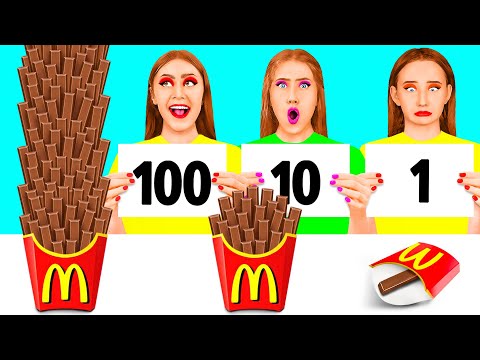 Видео: 100 Слоев Еды Челлендж | Сумасшедший Челлендж от Fun Fun Challenge