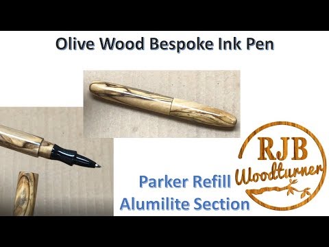 Видео: Ручка с чернилами Olive Wood Bespoke Ink Pen — со стержнем Parker