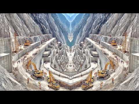 Видео: Как строится гигантская плотина для сетевой гидроэнергетики. Мегапроекты и инфраструктура. Полный...