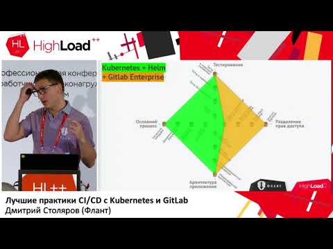 Видео: Лучшие практики CI/CD с Kubernetes и GitLab (Дмитрий Столяров, Флант, HighLoad++ 2017)