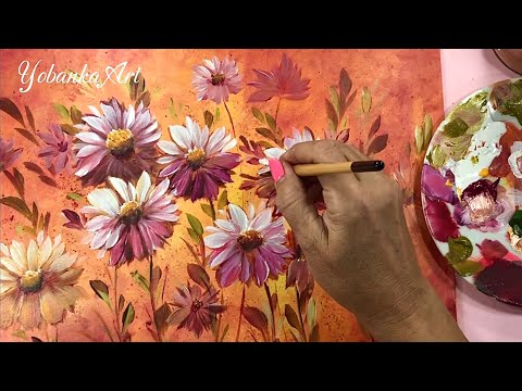 Видео: «Класс рисования для начинающих, учимся рисовать цветы»
