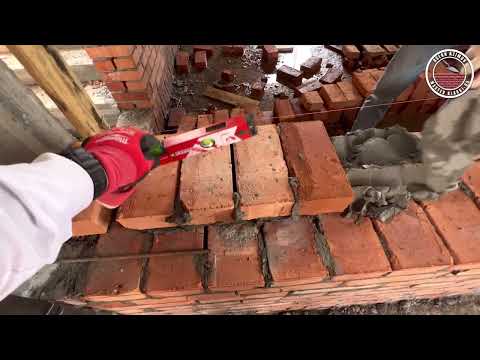 Видео: Кладка кирпича правильная работа тычковый замок Мастер Класс от Юсуп