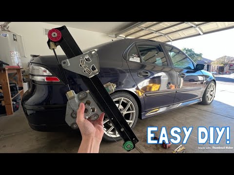 Видео: Saab 9-3 Quick Fix: Замена заднего стеклоподъемника
