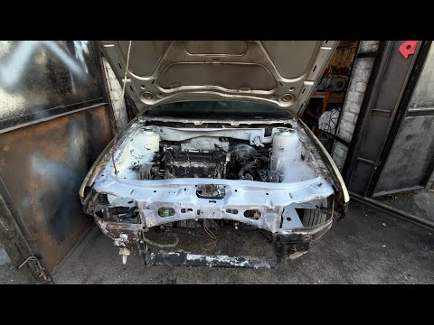 Видео: ВОССТАНАВЛИВАЮ БИТЫЙ ЛАНОС ,ГОТОВЛЮ К ПОКРАСКЕ/ ШКОДА ПОСЛЕ ПОЖАРА